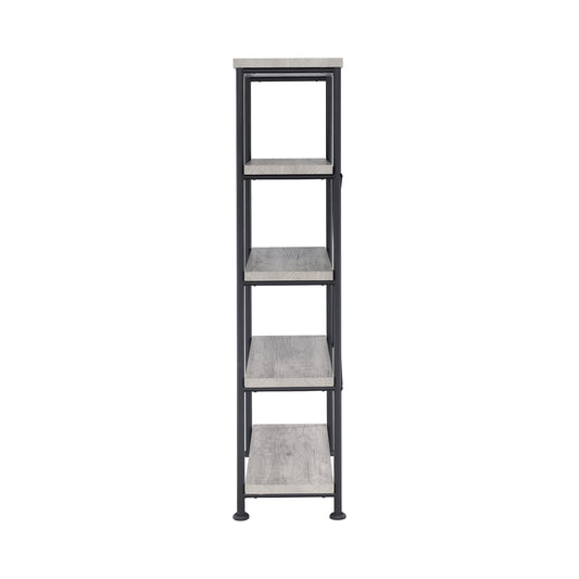 Analiese 4-shelf Bookcase Grey Driftwood