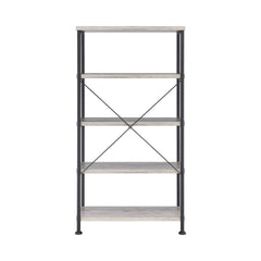 Analiese 4-shelf Bookcase Grey Driftwood