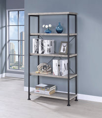 Analiese 4-shelf Bookcase Grey Driftwood