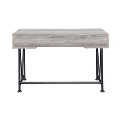 Analiese 3-drawer Writing Desk Grey Driftwood and Black