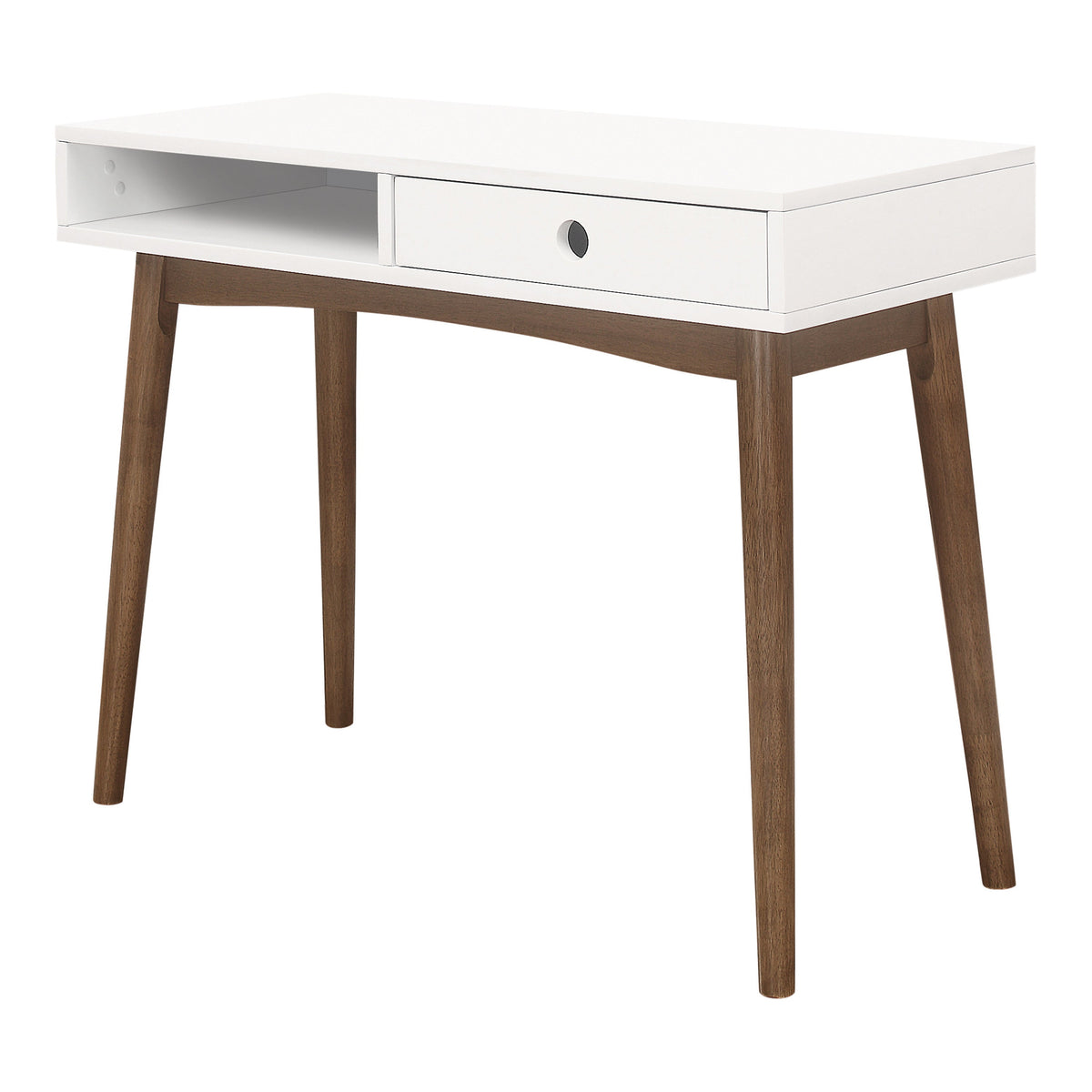 Bradenton 1-drawer Writing Desk White and Walnut