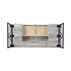 Analiese 4-drawer Writing Desk Grey Driftwood