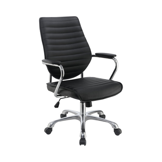 Chase High Back Office Chair Black and Chrome