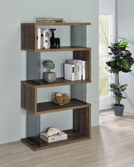 Emelle 4-shelf Bookcase with Glass Panels