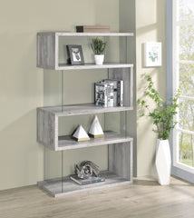 Emelle 4-shelf Bookcase with Glass Panels