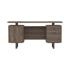 Lawtey Floating Top Office Desk Aged Walnut