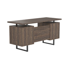 Lawtey Floating Top Office Desk Aged Walnut