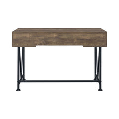 Analiese 3-drawer Writing Desk Rustic Oak and Black