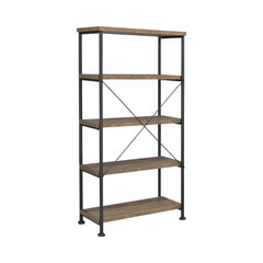 Analiese 4-shelf Bookcase Rustic Oak