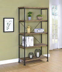 Analiese 4-shelf Bookcase Rustic Oak