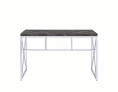 Grimma Writing Desk Rustic Grey Herringbone