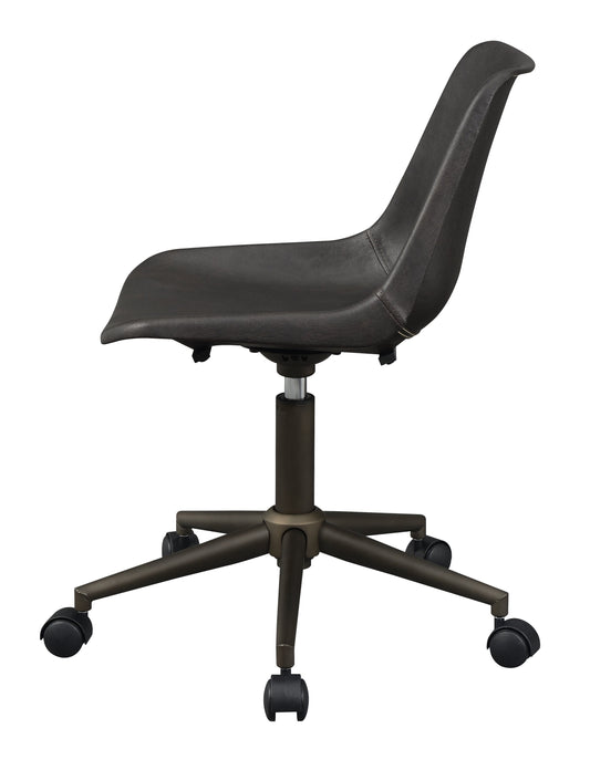 Carnell Adjustable Height Office Chair with Casters Brown and Rustic Taupe