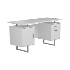 Lawtey Floating Top Office Desk White Gloss