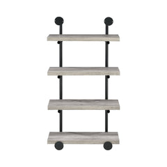 Elmcrest 24-inch Wall Shelf Black and Grey Driftwood