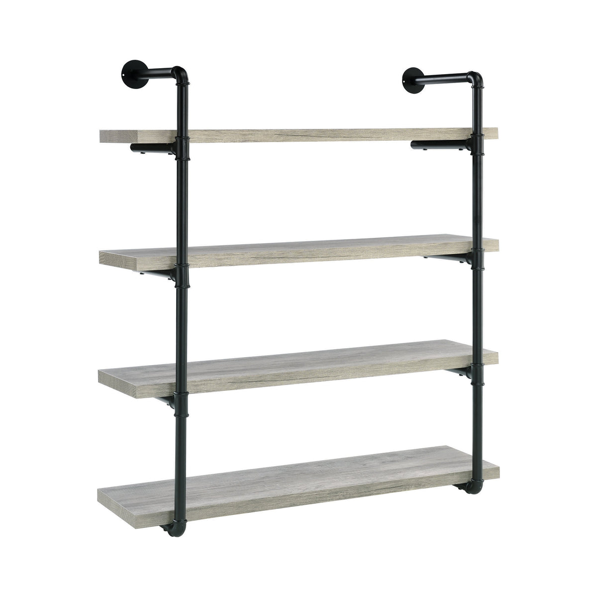 Elmcrest 40-inch Wall Shelf Black and Grey Driftwood