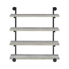 Elmcrest 40-inch Wall Shelf Black and Grey Driftwood