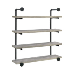 Elmcrest 40-inch Wall Shelf Black and Grey Driftwood