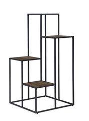 Rito 4-tier Display Shelf Rustic Brown and Black