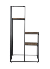 Rito 4-tier Display Shelf Rustic Brown and Black