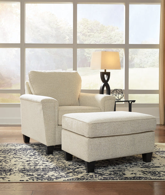 Abinger Chair and Ottoman Ashley