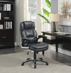 Nerris Adjustable Height Office Chair with Padded Arm Grey and Black