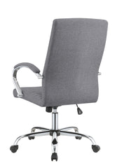 Abisko Upholstered Office Chair with Casters Grey and Chrome