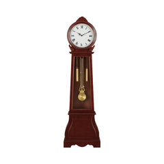 Narcissa Grandfather Clock with Chime Brown Red