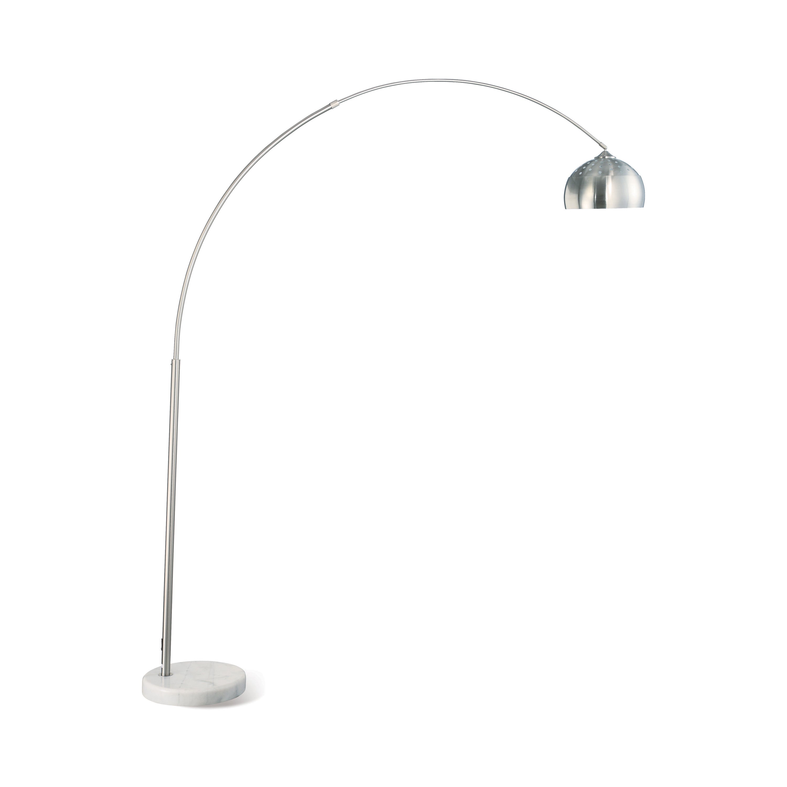 Krester Arched Floor Lamp Brushed Steel and Chrome