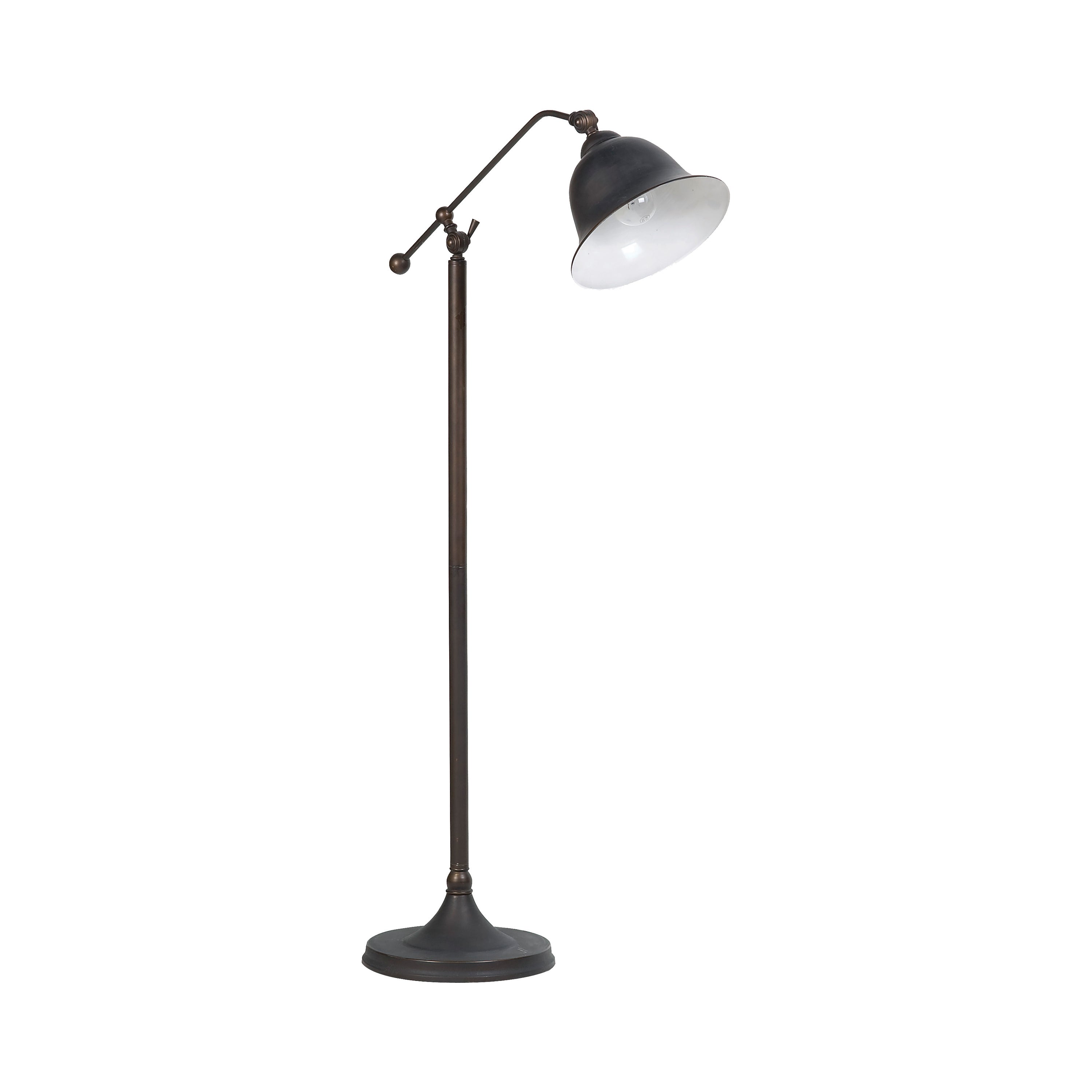 Eduardo Bell Shade Floor Lamp Dark Bronze