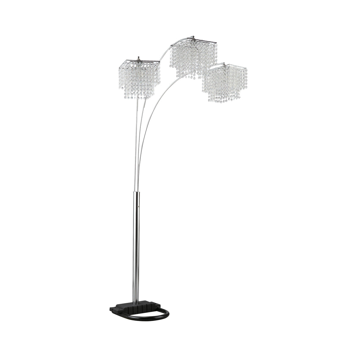 Miriam Crystal Drop Shade Floor Lamp Chrome