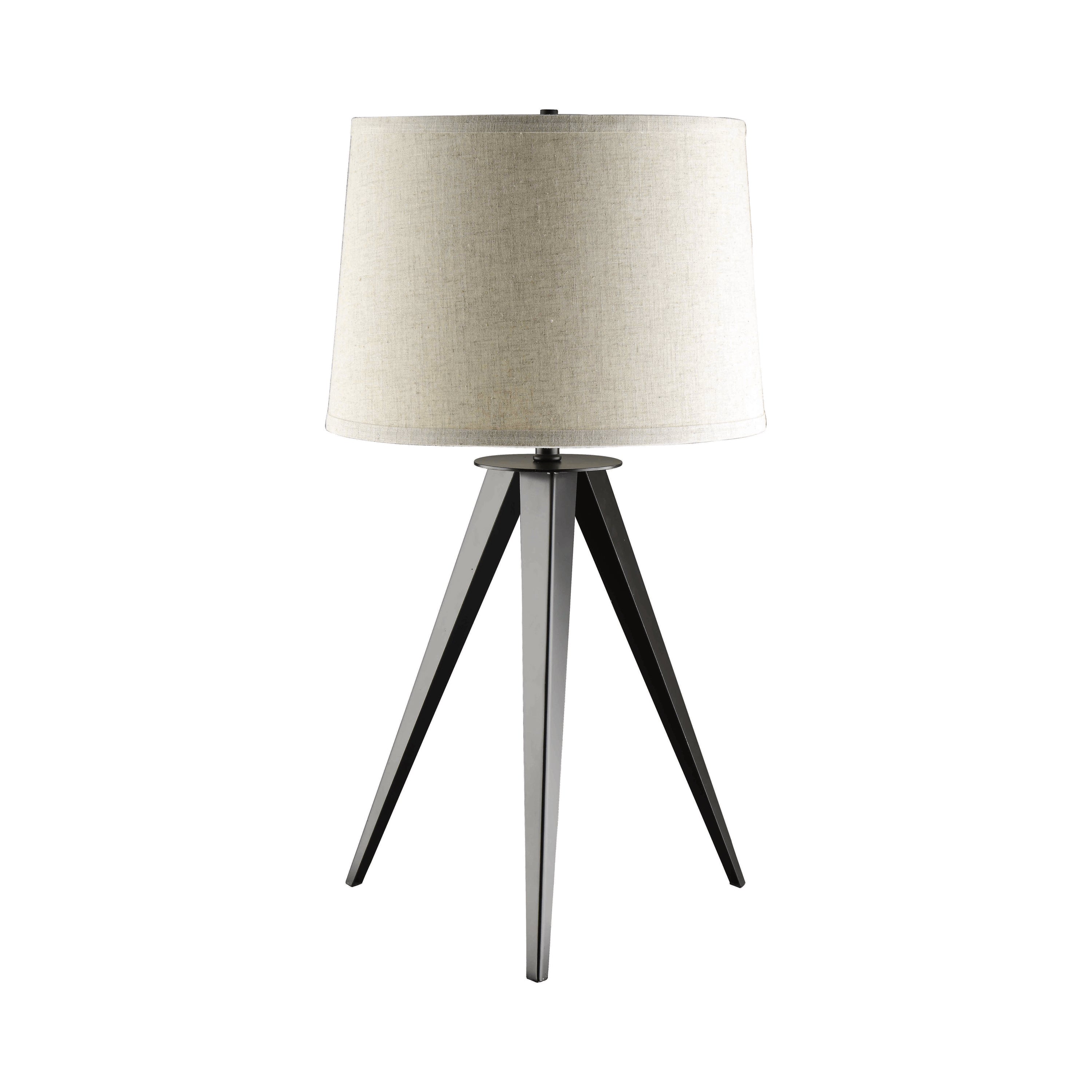 Sabat Tripod Base Table Lamp Black and Light Grey