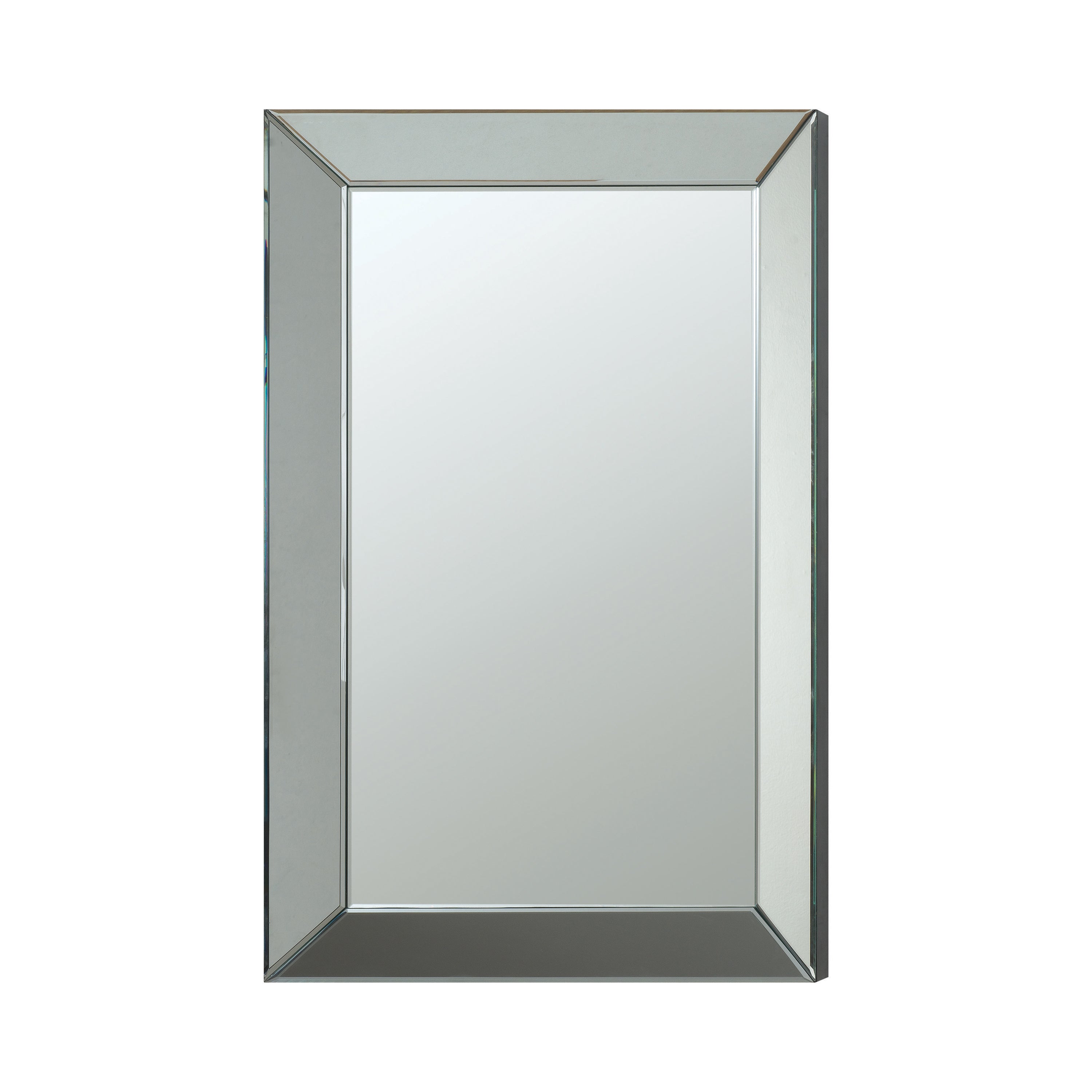 Pinciotti Rectangular Beveled Wall Mirror Silver