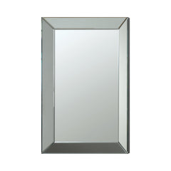 Pinciotti Rectangular Beveled Wall Mirror Silver