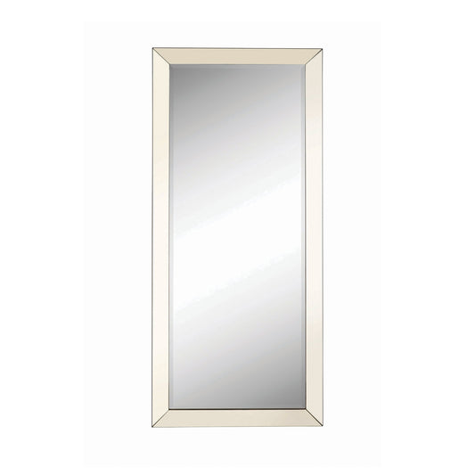 Barnett Rectangular Floor Mirror Silver