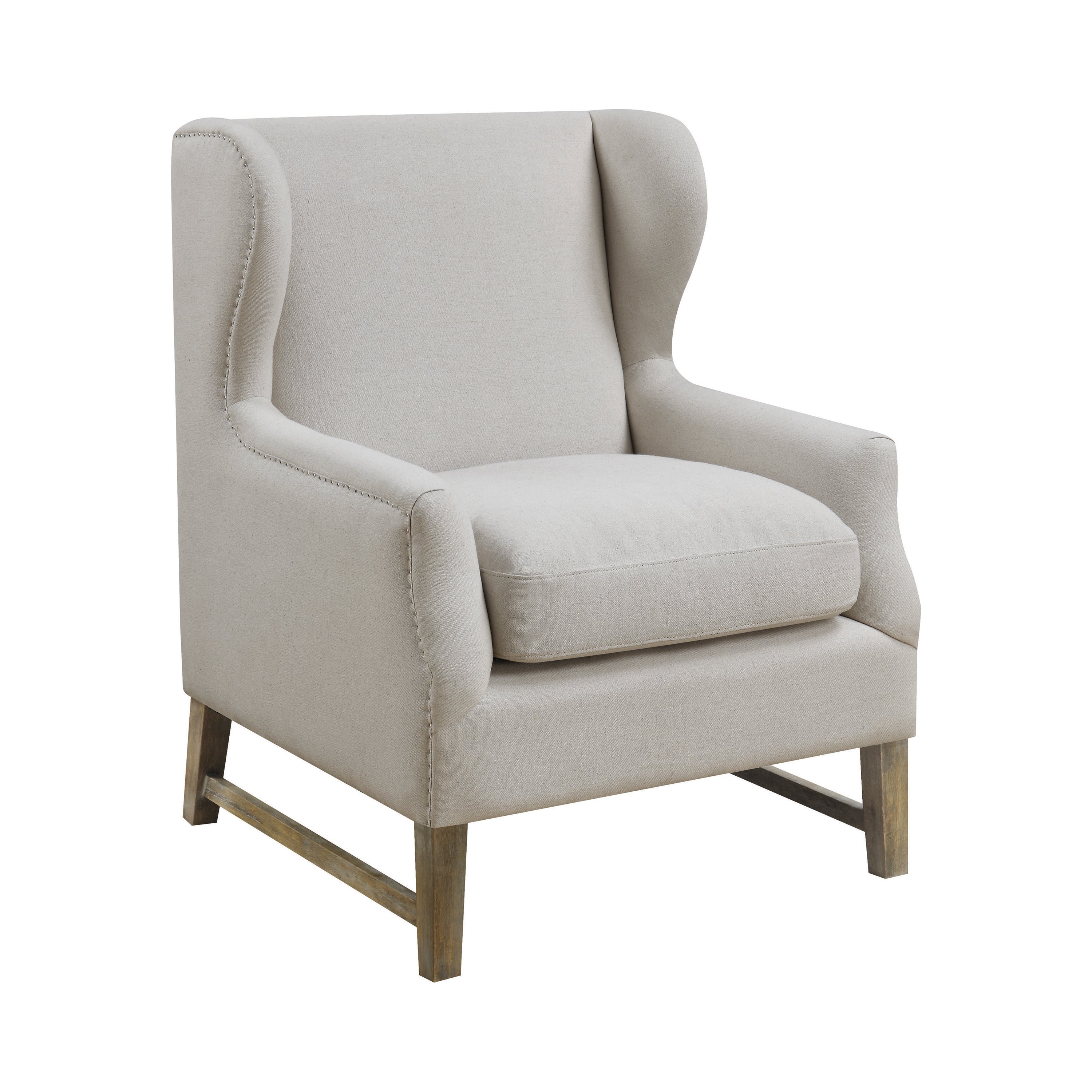 Fleur Wing Back Accent Chair Cream