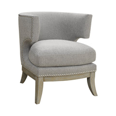 Dominic Barrel Back Accent Chair Grey and Weathered Grey