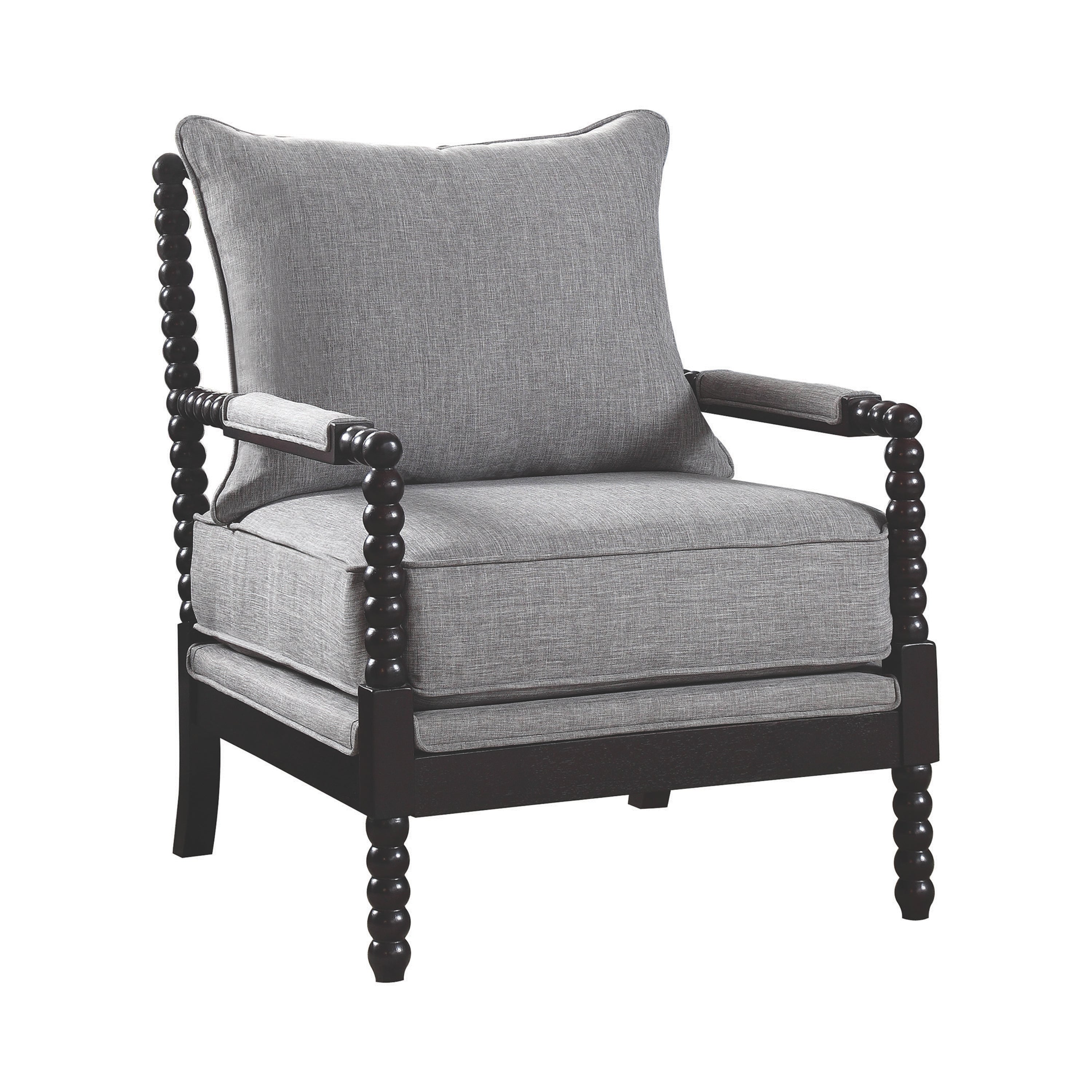 Blanchett Cushion Back Accent Chair Grey and Black