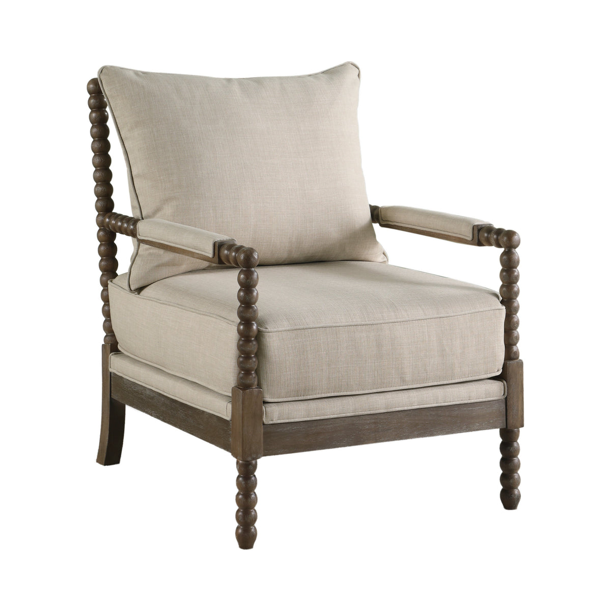 Blanchett Cushion Back Accent Chair Oatmeal and Natural