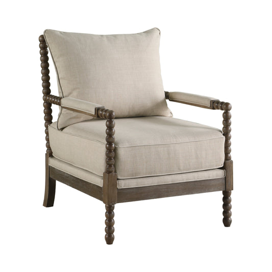 Blanchett Cushion Back Accent Chair Oatmeal and Natural