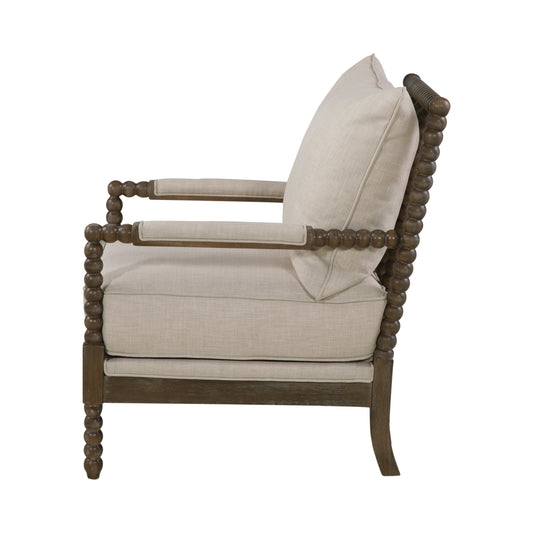 Blanchett Cushion Back Accent Chair Oatmeal and Natural