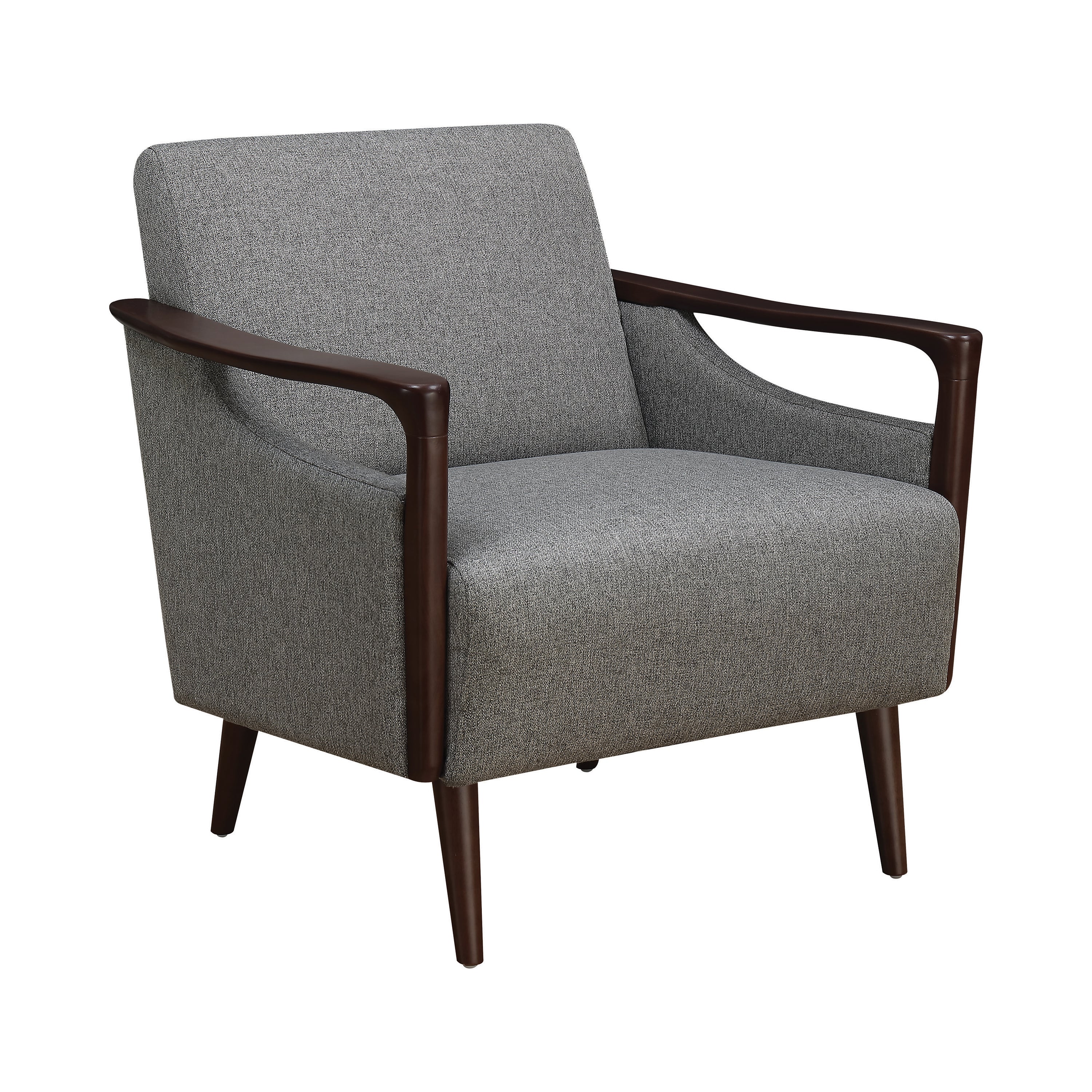 Justin Upholstered Accent Chair Grey and Brown