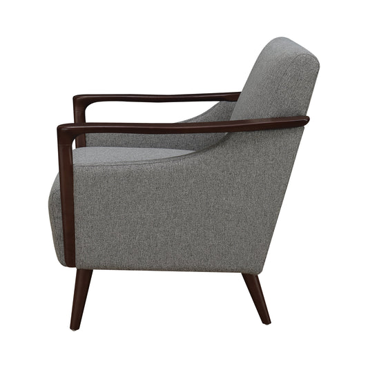 Justin Upholstered Accent Chair Grey and Brown