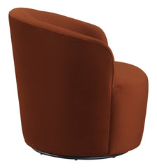 Joyce Sloped Arms Swivel Chair Burnt Orange