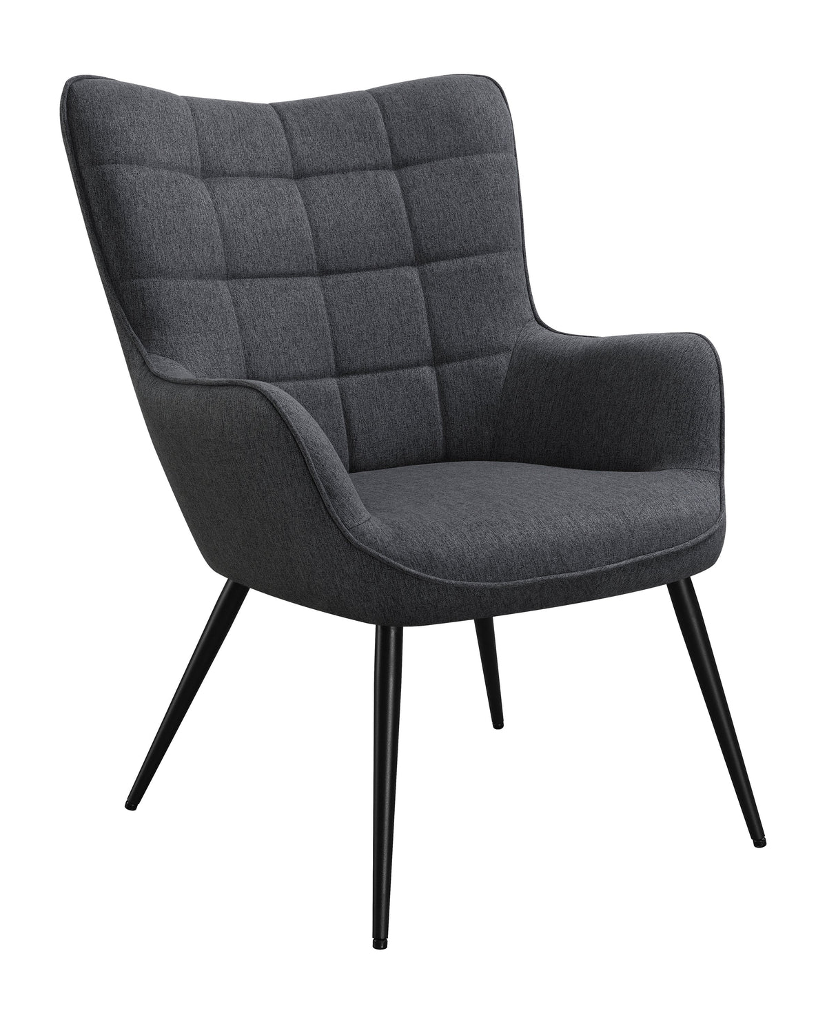 Isla Upholstered Flared Arms Accent Chair with Grid Tufted