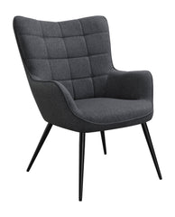 Isla Upholstered Flared Arms Accent Chair with Grid Tufted