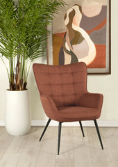 Isla Upholstered Flared Arms Accent Chair with Grid Tufted