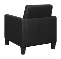 Julio Upholstered Accent Chair with Track Arms Black