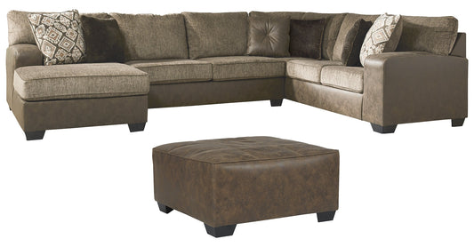 Abalone 3-Piece Sectional with Ottoman Ashley