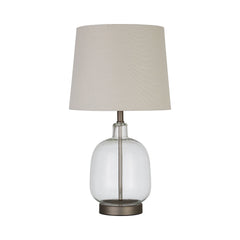 Costner Empire Table Lamp Beige and Clear