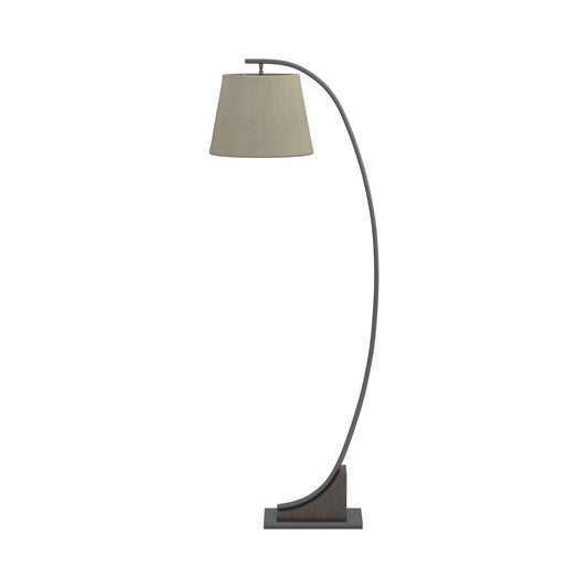 Empire Shade Floor Lamp Oatmeal Brown and Orb